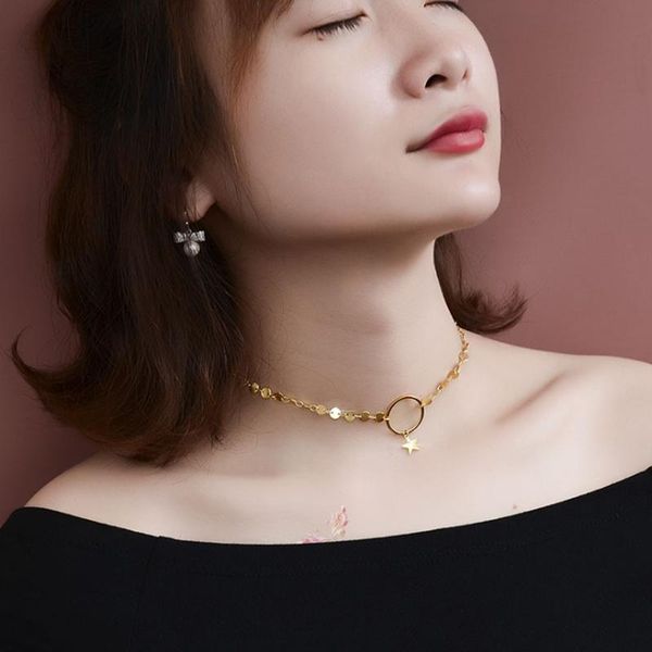 chokers tiange exquisite hollow gold colour chain small five pointed star necklace, female jewelry fashion accessories, Golden;silver
chokers tiange exquisite hollow gold colour chain small five pointed star necklace, female jewelry fashion accessories, Golden;silver