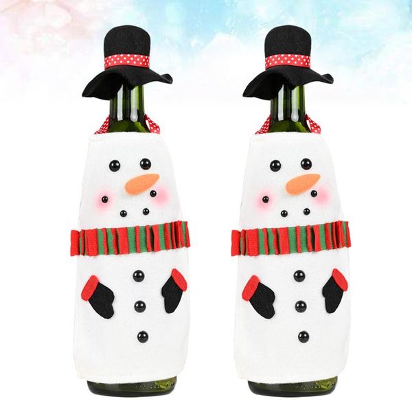 christmas decorations 2 sets creative bottle hat and apron snowman design red cover fabric cap xmas party orname
christmas decorations 2 sets creative bottle hat and apron snowman design red cover fabric cap xmas party orname