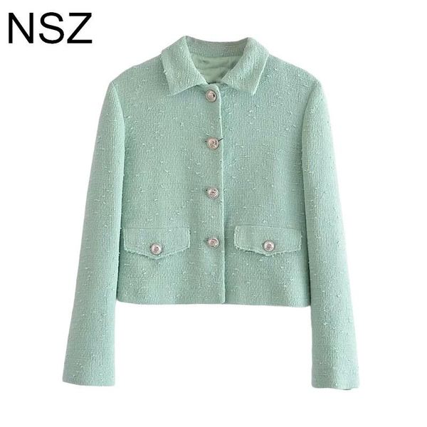 women's jackets nsz women texture tweed crop jacket spring autumn 2021 fashion chic ladies coat, Black;brown
women's jackets nsz women texture tweed crop jacket spring autumn 2021 fashion chic ladies coat, Black;brown