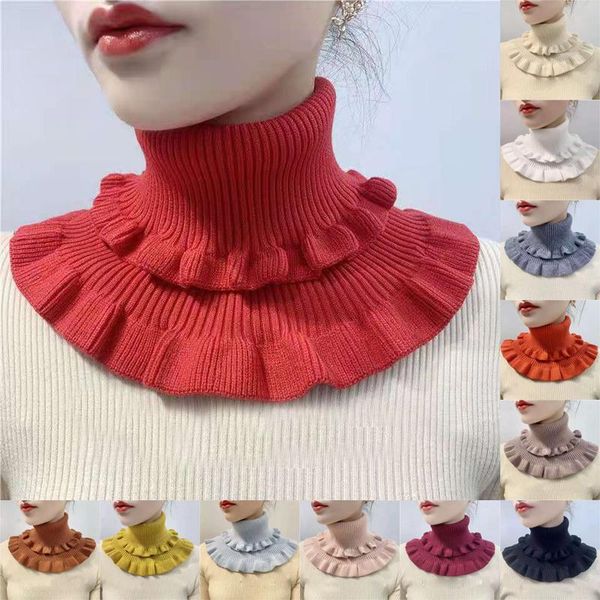 scarves women fake collar scarf knitted elastic false solid color warm winter cycling windproof ruffles detachable wrap, Blue;gray
scarves women fake collar scarf knitted elastic false solid color warm winter cycling windproof ruffles detachable wrap, Blue;gray