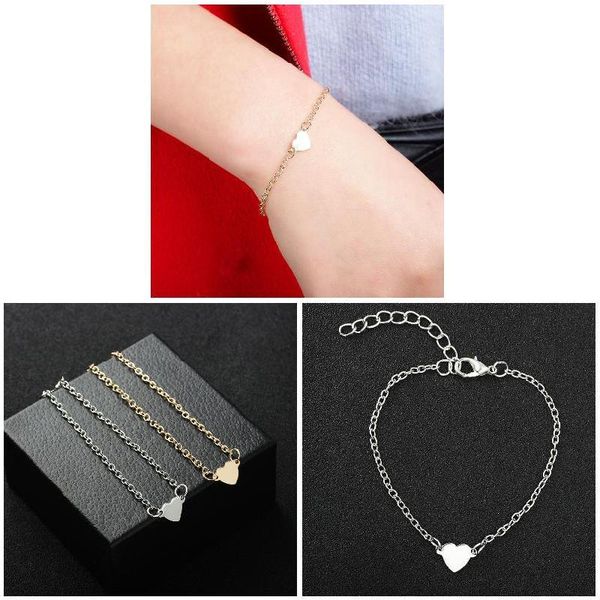 charm bracelets simple bracelet love heart shaped elegant jewelry gift for women girls hsj88, Golden;silver
charm bracelets simple bracelet love heart shaped elegant jewelry gift for women girls hsj88, Golden;silver