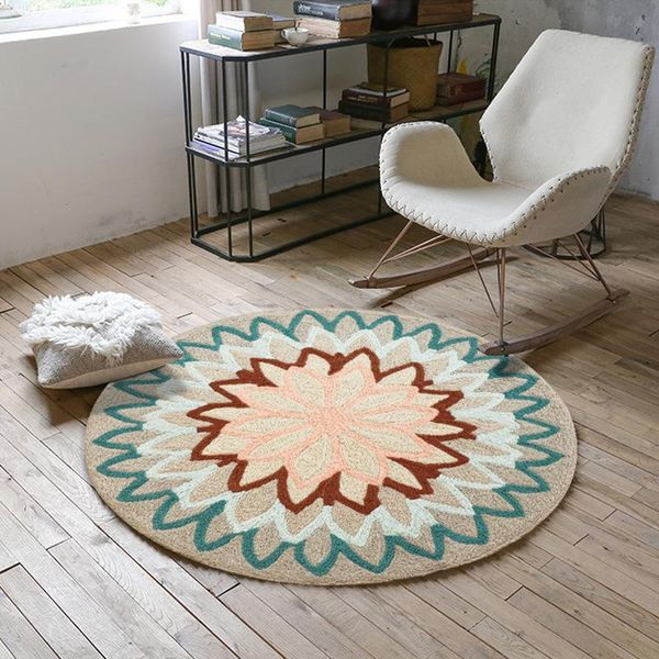 european flower round carpets for living room computer chair area rug children play floor mat anti-slip cloakroom
european flower round carpets for living room computer chair area rug children play floor mat anti-slip cloakroom