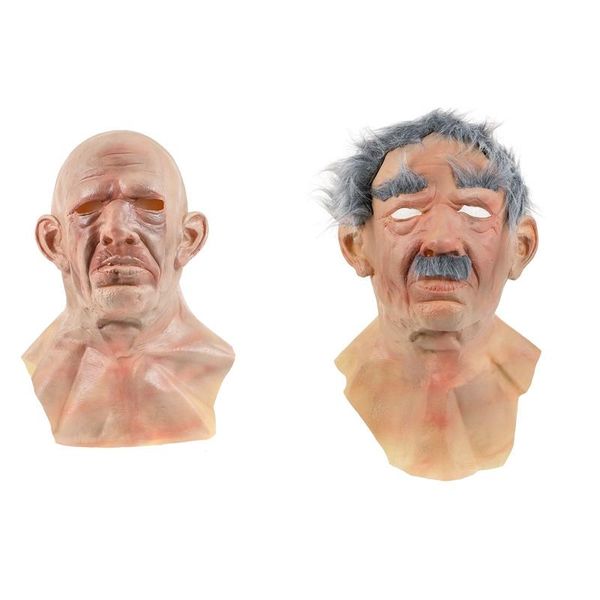 party masks funny cosplay headgear bald old man creepy wrinkle halloween carnival props for adult 
party masks funny cosplay headgear bald old man creepy wrinkle halloween carnival props for adult