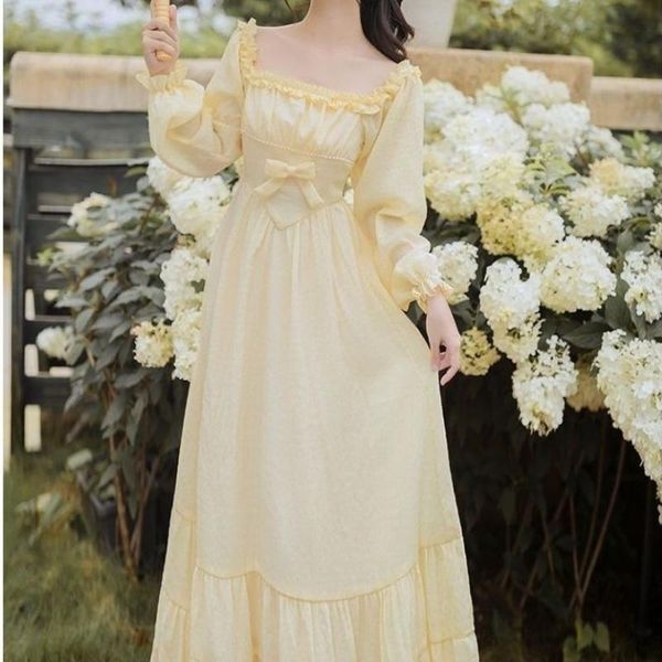 casual dresses hstar bow korean long sleeve retro 2021 autumn princess vintage dress women elegant yellow patchwork designer party midi, Black;gray
casual dresses hstar bow korean long sleeve retro 2021 autumn princess vintage dress women elegant yellow patchwork designer party midi, Black;gray