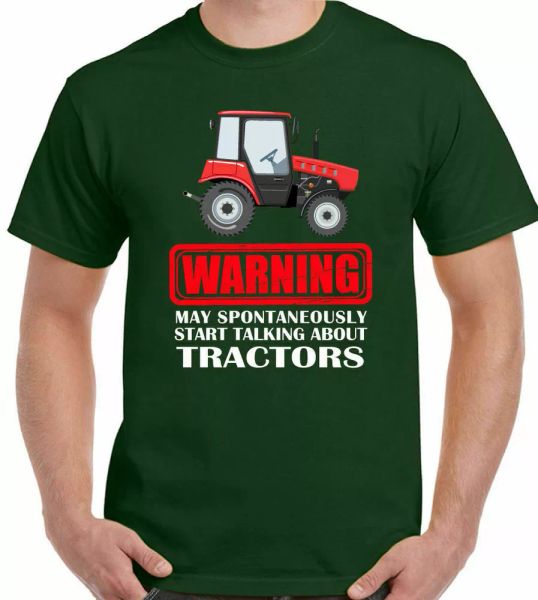 t-shirt men's farmer tractor warning may spontaneously start talking about, White;black
t-shirt men's farmer tractor warning may spontaneously start talking about, White;black