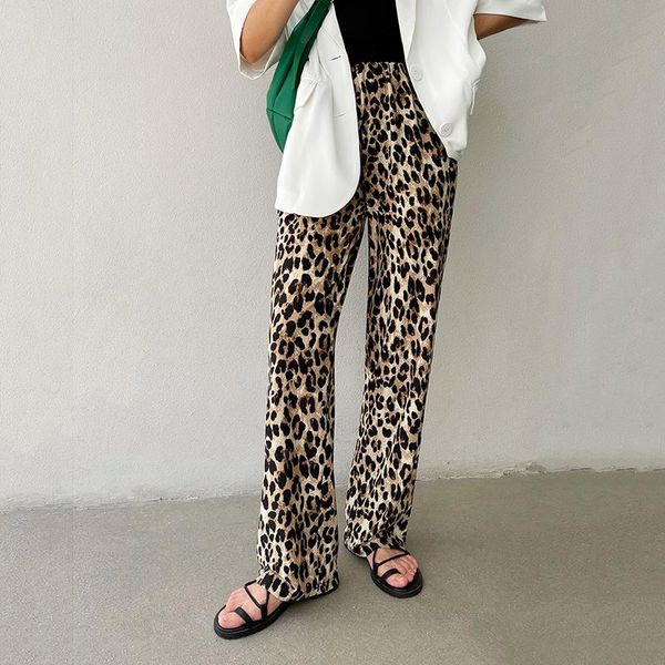 women's pants & capris korean leopard print wide leg women 2021 summer high waist punk style thin plus size long trousers pantalon femm, Black;white
women's pants & capris korean leopard print wide leg women 2021 summer high waist punk style thin plus size long trousers pantalon femm, Black;white
