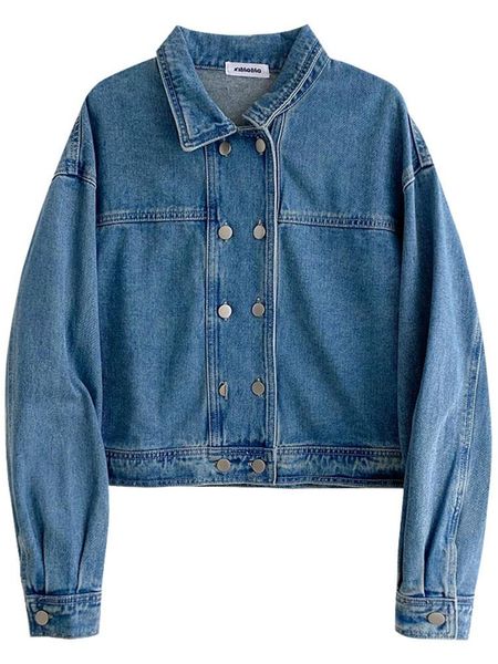 women's jackets loose-fitting coat, all-match autumn 2021 design sense niche fashion short denim long-sleeved trend, Black;brown
women's jackets loose-fitting coat, all-match autumn 2021 design sense niche fashion short denim long-sleeved trend, Black;brown