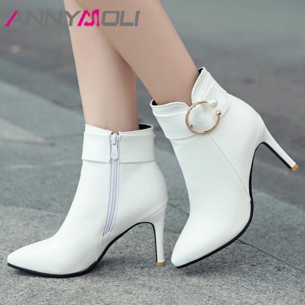 boots annymoli autumn ankle women buckle thin heel short zipper extreme high shoes female 2021 winter plus size 33-46, Black
boots annymoli autumn ankle women buckle thin heel short zipper extreme high shoes female 2021 winter plus size 33-46, Black