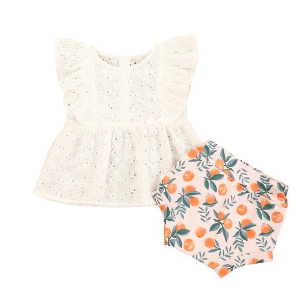 clothing sets 0-3y summer baby girls clothes 2pcs lace flowers hollow out ruffles sleeve t shirts printed shorts, White
clothing sets 0-3y summer baby girls clothes 2pcs lace flowers hollow out ruffles sleeve t shirts printed shorts, White