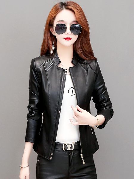 women's fur & faux spring and autumn korean stand collar women loose sheepskin motorcycle leather jacket trend female fashion casual co, Black
women's fur & faux spring and autumn korean stand collar women loose sheepskin motorcycle leather jacket trend female fashion casual co, Black