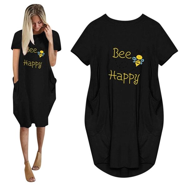summer women casual loose dress with pockets fashion o neck short sleeve print long female street plus size t-shirt 210517, Black;gray
summer women casual loose dress with pockets fashion o neck short sleeve print long female street plus size t-shirt 210517, Black;gray