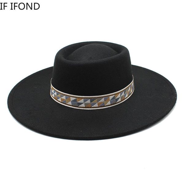 wide brim hats autumn winter wool felt fedoras hat 9.5cm jazz for women british style flat bowler dress, Blue;gray
wide brim hats autumn winter wool felt fedoras hat 9.5cm jazz for women british style flat bowler dress, Blue;gray