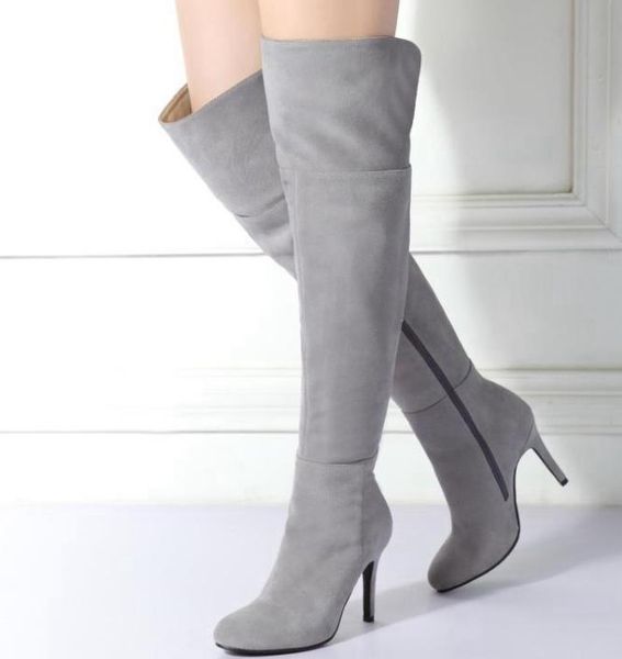 boots 2021 stiletto heel over-the-knee frosted leather woman party side zipper round toe long shoes, Black
boots 2021 stiletto heel over-the-knee frosted leather woman party side zipper round toe long shoes, Black