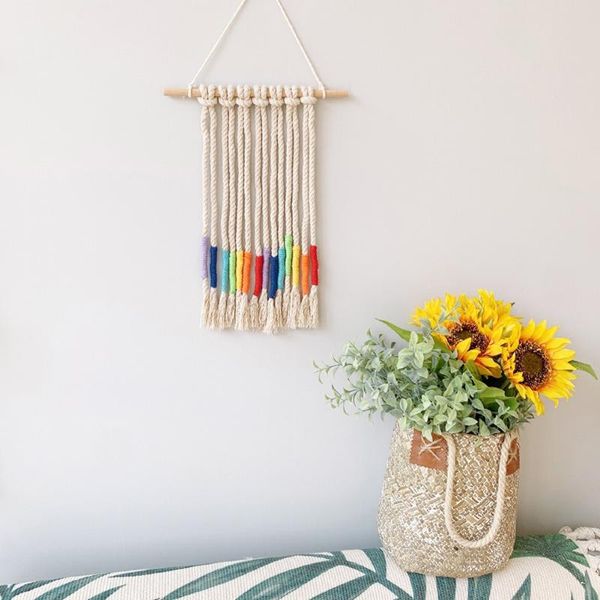 decorative objects & figurines rainbow tapestry drop ornament handmade woven cotton macrame pendant wall hanging decoration nursery kids roo
decorative objects & figurines rainbow tapestry drop ornament handmade woven cotton macrame pendant wall hanging decoration nursery kids roo