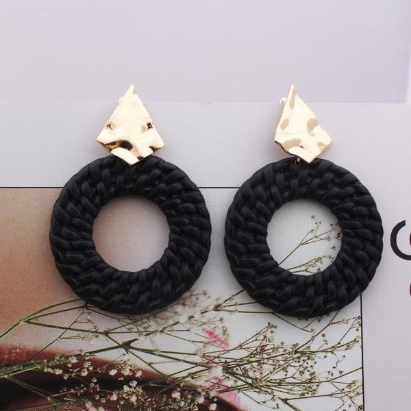 hoop & huggie the same earrings female retro-style temperament with imitation grass rattan woven strands of hollow long, Golden;silver
hoop & huggie the same earrings female retro-style temperament with imitation grass rattan woven strands of hollow long, Golden;silver