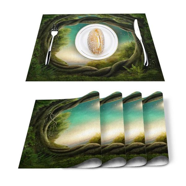 table runner jungle trees fantasy starry moon kitchen placemat for dining non-slip and heat-insulating mat decoration
table runner jungle trees fantasy starry moon kitchen placemat for dining non-slip and heat-insulating mat decoration