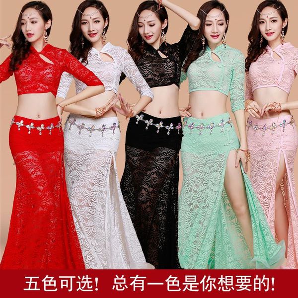 belly dance clothing practice suit( skirt+rhinestone belt )3pcs/set lace dress set cheongsam models stage wear, Black;red
belly dance clothing practice suit( skirt+rhinestone belt )3pcs/set lace dress set cheongsam models stage wear, Black;red