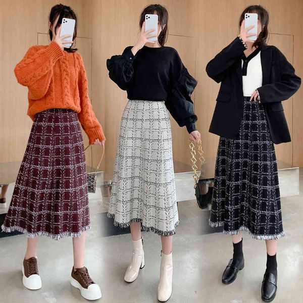 skirts autumn winter long woolen women fashionable high waist plaid with tassel black red white maxi 71s7
skirts autumn winter long woolen women fashionable high waist plaid with tassel black red white maxi 71s7