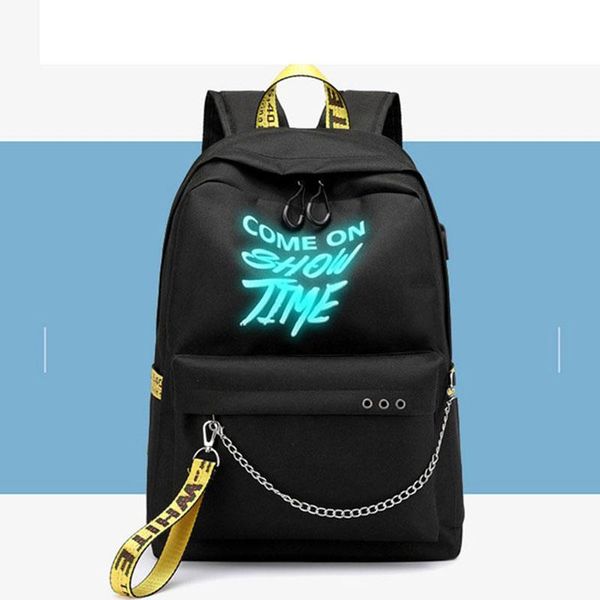school bags noctilucent letters waterproof backpack with chain schoolbags children usb charging mochilas escola
school bags noctilucent letters waterproof backpack with chain schoolbags children usb charging mochilas escola