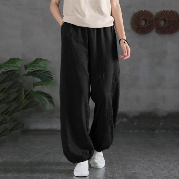 women's pants & capris fashion womens cotton linen long with pocket solid color elastic waist loose trousers casual ladies comfy #yj, Black;white
women's pants & capris fashion womens cotton linen long with pocket solid color elastic waist loose trousers casual ladies comfy #yj, Black;white