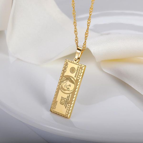 pendant necklaces retro dollar money necklace for women gold color stainless steel clavicle chain hip hop jewelry fashion gift, Silver
pendant necklaces retro dollar money necklace for women gold color stainless steel clavicle chain hip hop jewelry fashion gift, Silver