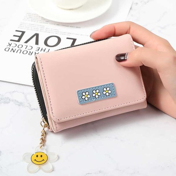 purse korean wallet women's short cute zipper large capacity multi card three fold small fresh student zero, White
purse korean wallet women's short cute zipper large capacity multi card three fold small fresh student zero, White