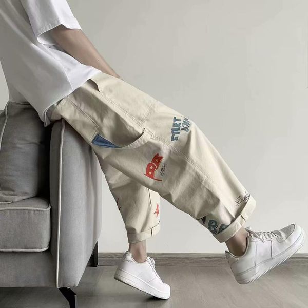 men's pants cartoon printed cargo bf harajuku hip hop street wear casual fashion graffiti loose straight khaki, Black
men's pants cartoon printed cargo bf harajuku hip hop street wear casual fashion graffiti loose straight khaki, Black