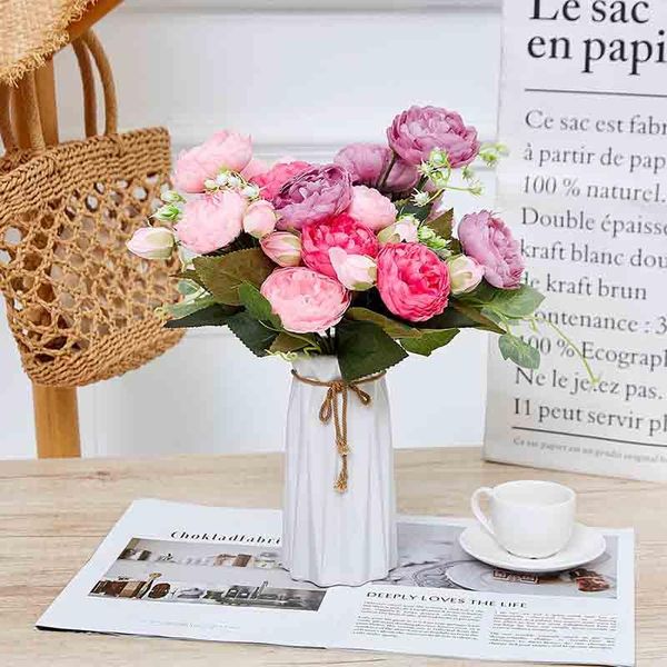 decorative flowers & wreaths 1bunch fresh artificial rose 5 heads romantic diy fake silk floral for wedding party home decoration
decorative flowers & wreaths 1bunch fresh artificial rose 5 heads romantic diy fake silk floral for wedding party home decoration