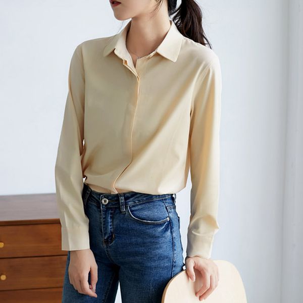 knits elegant turn-down collar women blouses full sleeve loose office ladies chiffon shirts spring blusas femme n9am, White
knits elegant turn-down collar women blouses full sleeve loose office ladies chiffon shirts spring blusas femme n9am, White