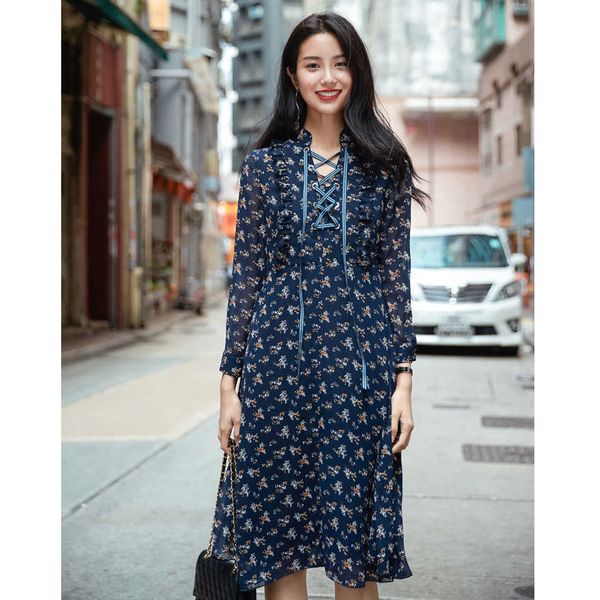 ladies floral print boho beach chiffon dress lace up neck long sleeve flowers fashion women clothing summer dresses 210608, Black;gray
ladies floral print boho beach chiffon dress lace up neck long sleeve flowers fashion women clothing summer dresses 210608, Black;gray