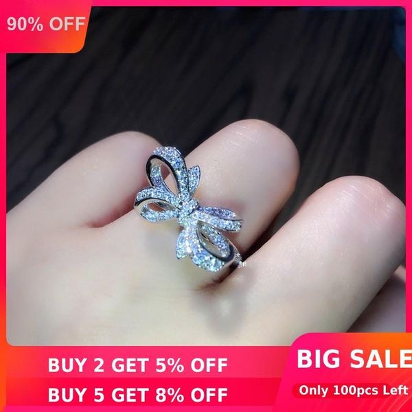 cluster rings bowknot pave diamond ring 925 sterling silver jewelry elegant engagement wedding band for women bridal party accessory, Golden;silver
cluster rings bowknot pave diamond ring 925 sterling silver jewelry elegant engagement wedding band for women bridal party accessory, Golden;silver