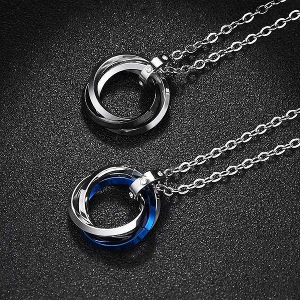 pendant necklaces fashion geometry circle necklace stainless steel blue black rose gold couple creative men's party jewelry gift, Silver
pendant necklaces fashion geometry circle necklace stainless steel blue black rose gold couple creative men's party jewelry gift, Silver
