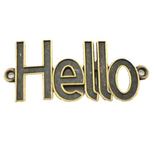 charms tristana hello connector designer for jewelry making diy kit accessories, Bronze;silver
charms tristana hello connector designer for jewelry making diy kit accessories, Bronze;silver