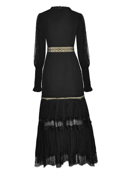 casual dresses 2021ss spring women v neck lace patchwork hollow sheer long sleeve for ladies 2 color ydy, Black;gray
casual dresses 2021ss spring women v neck lace patchwork hollow sheer long sleeve for ladies 2 color ydy, Black;gray