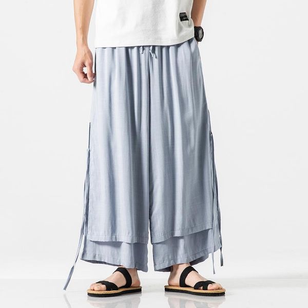 men's pants nice men wide leg streewear cotton linen loose jogging male harajuku style sweatpants fashion casual trousers, Black
men's pants nice men wide leg streewear cotton linen loose jogging male harajuku style sweatpants fashion casual trousers, Black