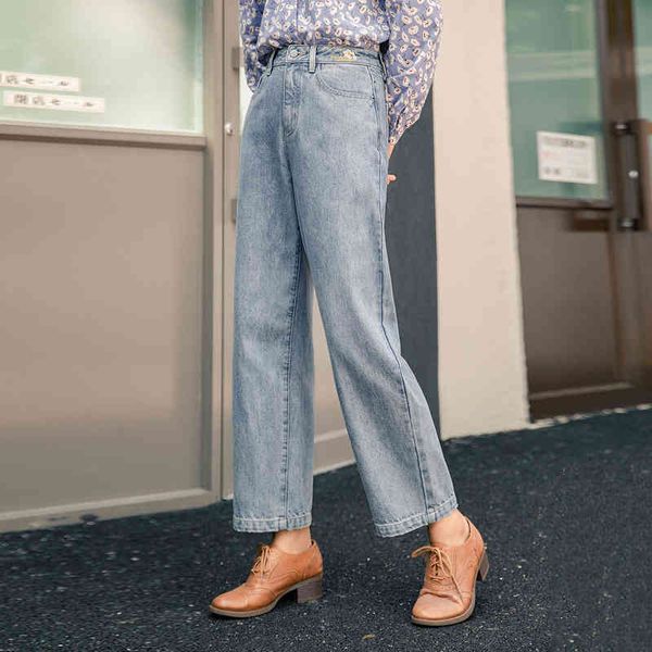 jeans winter cotton women's trousers mid-waist casual daisy embroidered fresh jeans ivj7, Blue
jeans winter cotton women's trousers mid-waist casual daisy embroidered fresh jeans ivj7, Blue