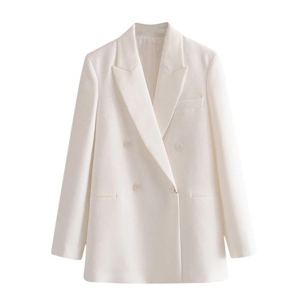 women's suits & blazers long sleeve women double breasted white coat notched neck casual outerwear pocket office wear jacket female del, White;black
women's suits & blazers long sleeve women double breasted white coat notched neck casual outerwear pocket office wear jacket female del, White;black