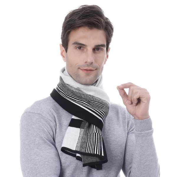 scarves korean style men scarf winter cashmere warm wool shawl grey white stripe business, Blue;gray
scarves korean style men scarf winter cashmere warm wool shawl grey white stripe business, Blue;gray