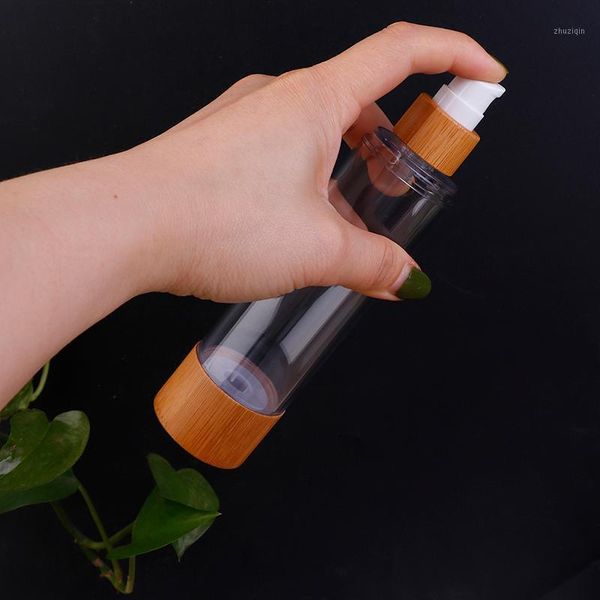 storage bottles & jars 20ml-120ml empty airless vacuum pump eco-friendly bamboo refillable bottle for makeup cream serum lotion skin care
storage bottles & jars 20ml-120ml empty airless vacuum pump eco-friendly bamboo refillable bottle for makeup cream serum lotion skin care
