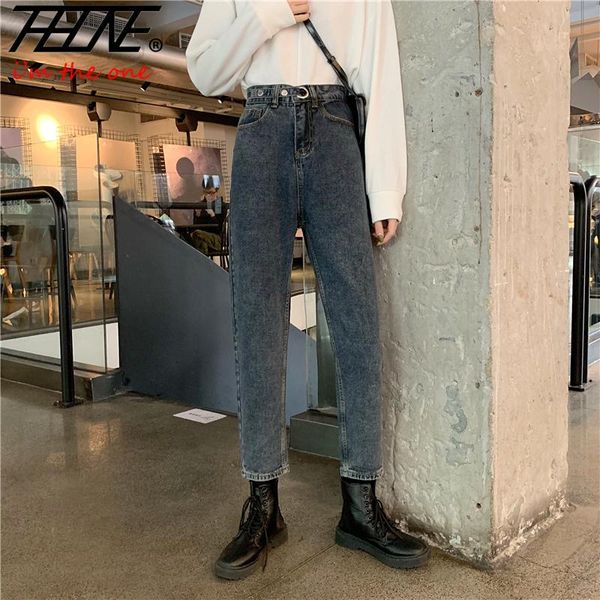women's mom jeans pants fashion high waist denim classic capri casual trousers female pantalones vaqueros mujer, Blue
women's mom jeans pants fashion high waist denim classic capri casual trousers female pantalones vaqueros mujer, Blue