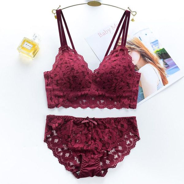 bras plus size summer underwear bra sets thin women gather no rims gilrs adjustment set breathable female lace, Red;black
bras plus size summer underwear bra sets thin women gather no rims gilrs adjustment set breathable female lace, Red;black