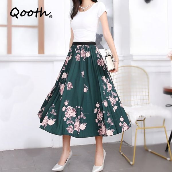 qooth printed green sweet flowers skirt spring summer floral high waist long skirt womens elegant all-match skirt qt576 210518, Black
qooth printed green sweet flowers skirt spring summer floral high waist long skirt womens elegant all-match skirt qt576 210518, Black