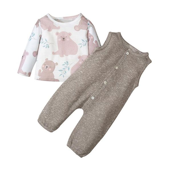 girls' cotton suit long sleeve + sleeveless one-piece khaki 0-18months clothing sets, White
girls' cotton suit long sleeve + sleeveless one-piece khaki 0-18months clothing sets, White