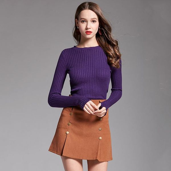 female slim knitwear bottoming sweater shirt women's long sleeve crew neck sweaters pullovers jumpers korean style clothing, White;black
female slim knitwear bottoming sweater shirt women's long sleeve crew neck sweaters pullovers jumpers korean style clothing, White;black