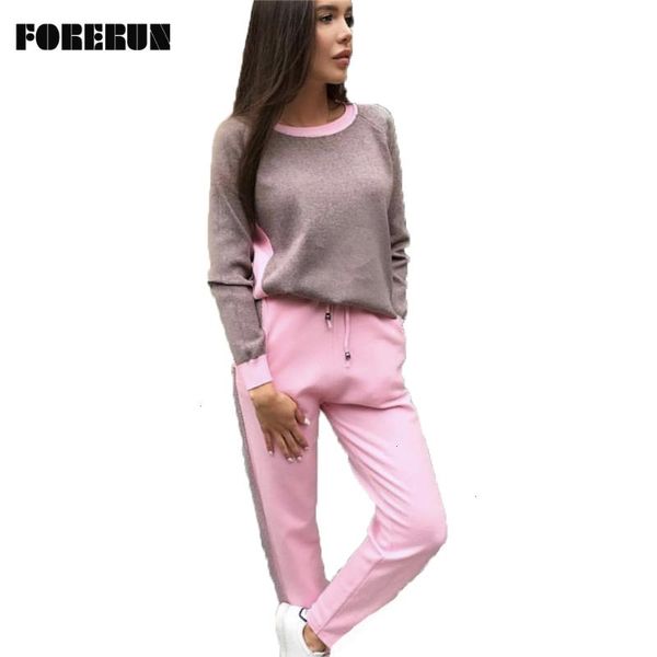 two piece dress foreworn 2 sets women trui and broek training suit winter herfst outfits, White
two piece dress foreworn 2 sets women trui and broek training suit winter herfst outfits, White