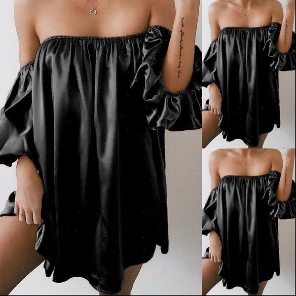 women womens dress short sleeve silk dresses off shoulder party clubwear slash neck loose mini wrap chest vestidos, Black;gray
women womens dress short sleeve silk dresses off shoulder party clubwear slash neck loose mini wrap chest vestidos, Black;gray