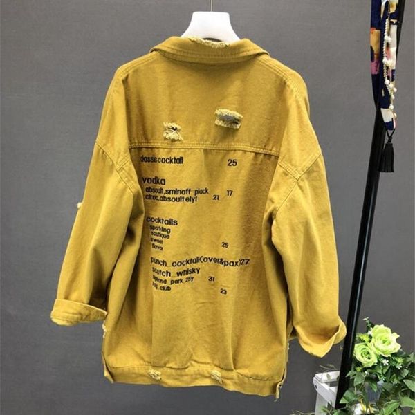 spring autumn women's hole boyfriend style denim jacket female jeans coat loose long sleeve casual jackets outwear 1058, Black;brown
spring autumn women's hole boyfriend style denim jacket female jeans coat loose long sleeve casual jackets outwear 1058, Black;brown