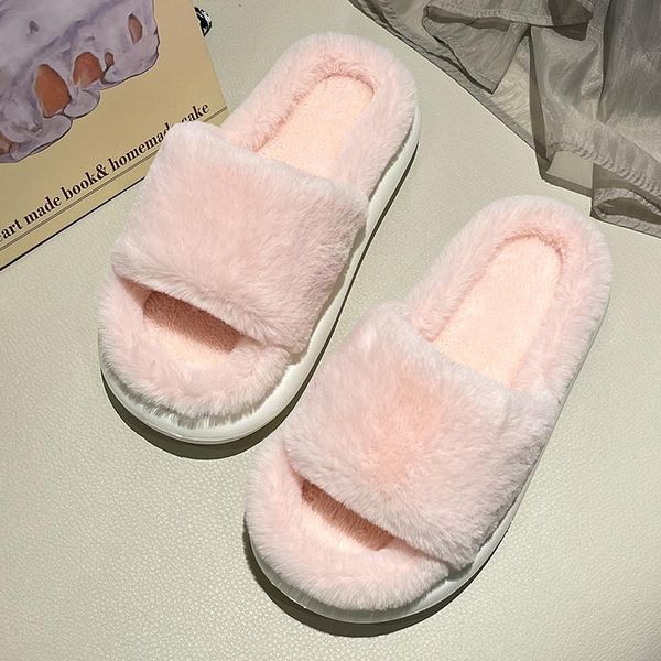 slippers est winter women's thick-bottomed fur furry for home soft platform shoes indoor house warm cotton, Black
slippers est winter women's thick-bottomed fur furry for home soft platform shoes indoor house warm cotton, Black