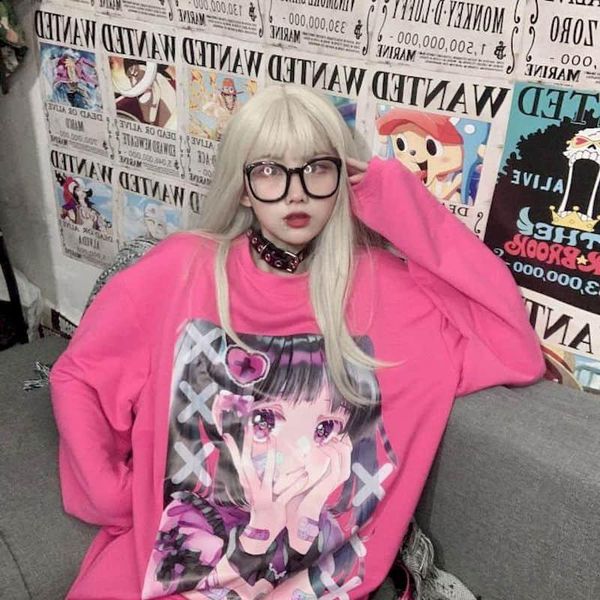 women's t-shirt japan sweet tshirt women t shirt korean version loose ins cartoon printing harajuku long-sleeved thin street, White
women's t-shirt japan sweet tshirt women t shirt korean version loose ins cartoon printing harajuku long-sleeved thin street, White