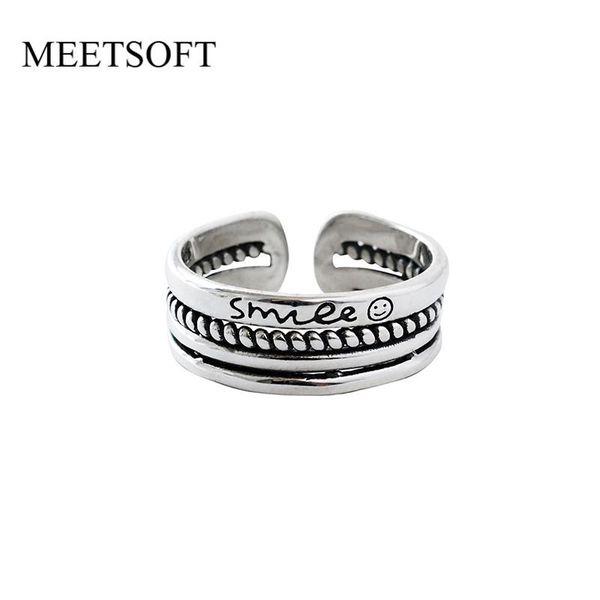 cluster rings meetsoft 925 silver opening ring for women simple adjustable retro small metal double layer chain smile jewelry gift, Golden;silver
cluster rings meetsoft 925 silver opening ring for women simple adjustable retro small metal double layer chain smile jewelry gift, Golden;silver